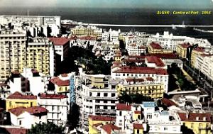 Alger - Vue aerienne - Centre et Port - 1954